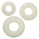 CalExotics Alpha Glow-In-The-Dark Liquid Silicone 3-Ring Set - White - SE1492332