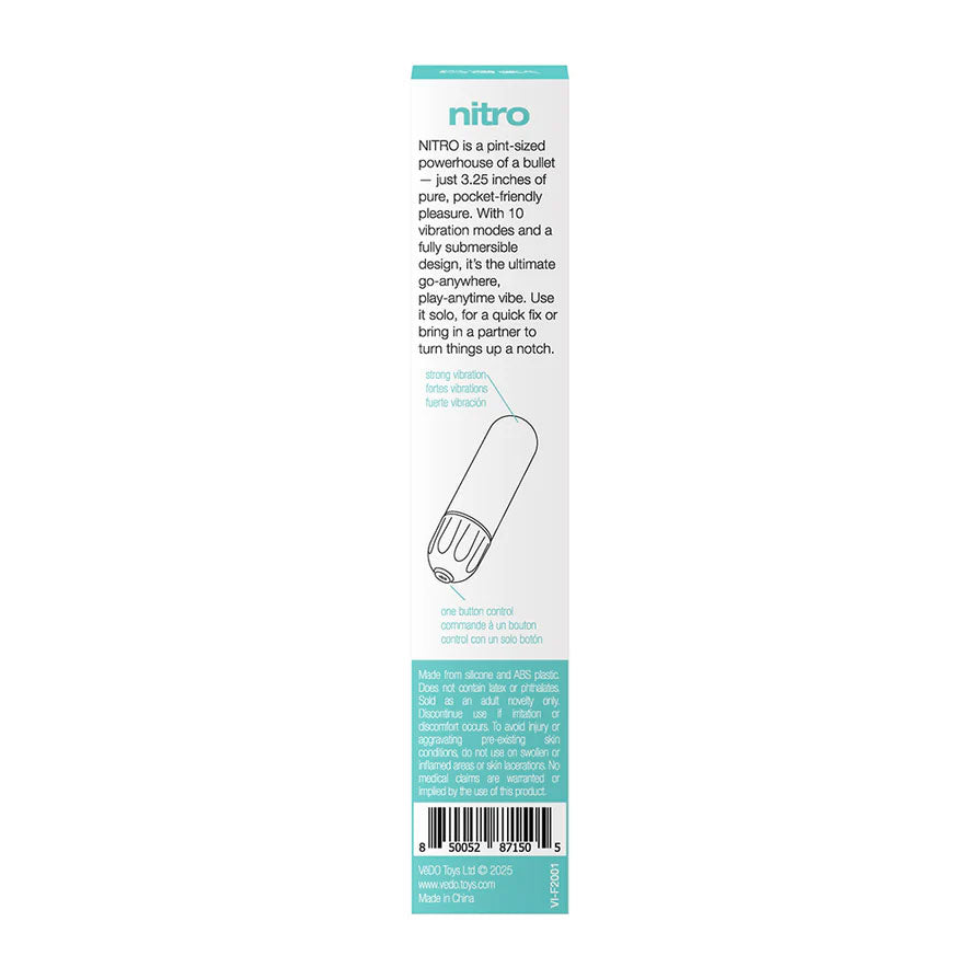 Nitro Rechargeable Bullet - Turquoise