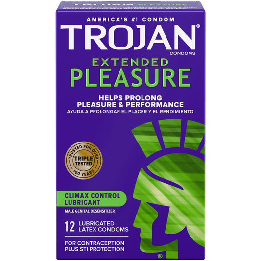 Paradise Marketing Trojan Extended Pleasure Condoms — 12 Pack - TJ97252