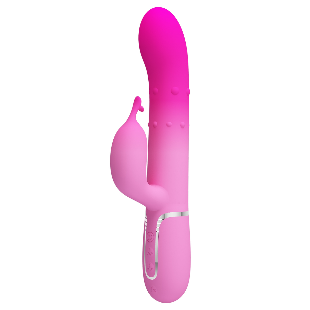 Pretty Love Shima Rabbit Vibrator — Vertical & Horizontal Beads, Pink - BW-500051-4