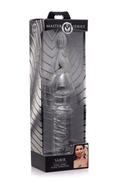 Saber Anal Links Glass Thruster by XR Brands