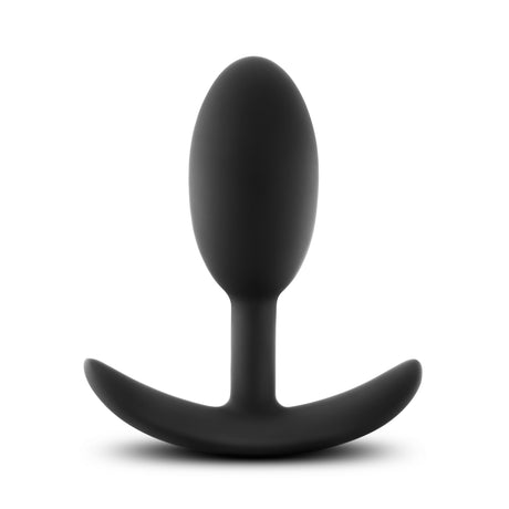 Blush Vibra Slim Plug — Medium Black Silicone Anal Plug - BL-11875