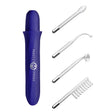 XR Brands Elektrawand Rechargeable Violet Wand — Purple with 4 Attachments - MS-AH855-PURPLE