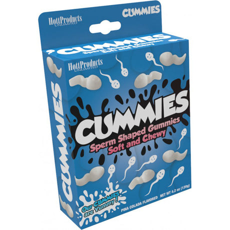Hott Products Pina Colada Sperm-Shaped Gummies, 4.2 oz (25 pcs) - HTP3318