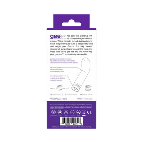 Gee Plus Rechargeable Mini Vibe - Into You Indigo by VeDO