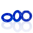Oxballs Willy Rings 3-Pack Cockrings — Police Blue - OX-3047-PLC