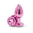 nsnovelties Rear Assets Medium Aluminum Anal Plug — Pink - NSN-0964-14
