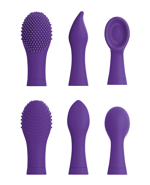 Jimmyjane Focus Sonic Vibrator — Purple with Interchangeable Heads