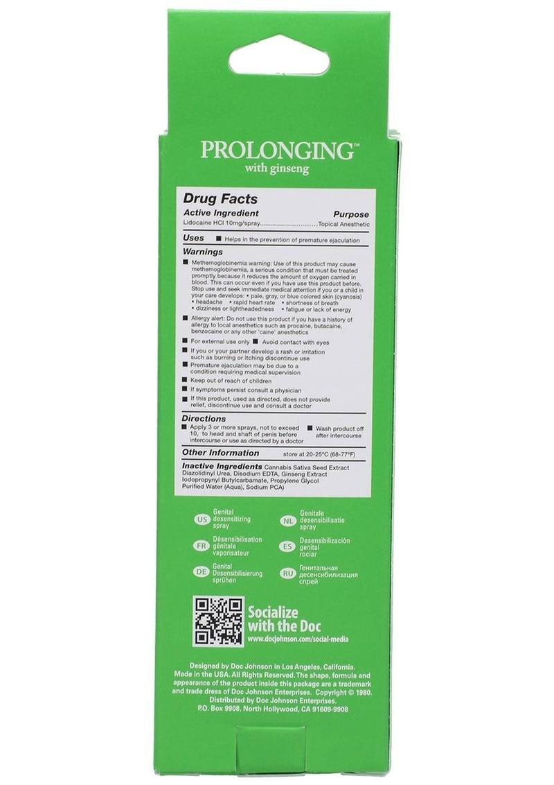 Proloonging Delay Spray for Men - 2 Fl. Oz. - Boxed by Doc Johnson
