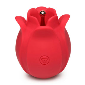 XR Brands Orchids Wild Vibrating Pinpoint Rose Tickler, Red - INM-AH104