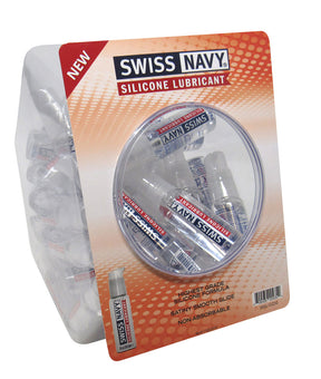 M.D. Science Lab Swiss Navy Silicone Lubricant 1 oz Fishbowl — 50 Count - MD-SNSL1OZ50