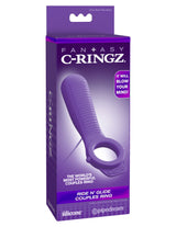 Pipedream Ride n' Glide Couples C-Ring with Vibrating Stimulator - PD5824-12