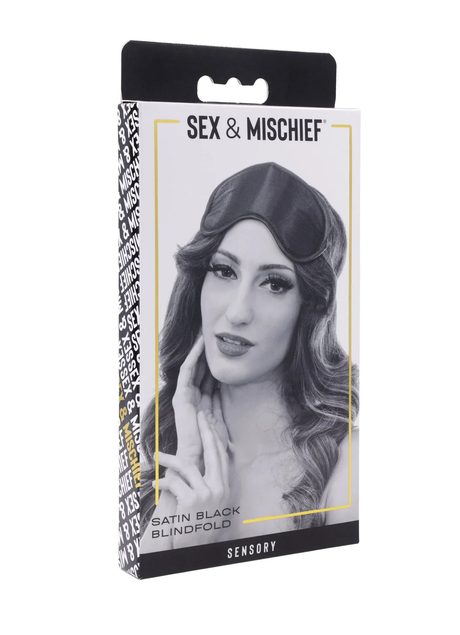Sex and Mischief Satin Blindfold - Black