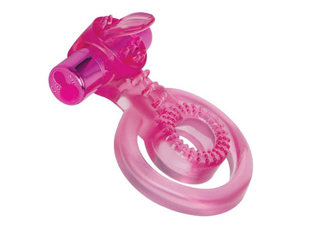 Bodywand Rechargeable Duo Ring with Clit Tickler — Pink - X-BW1508