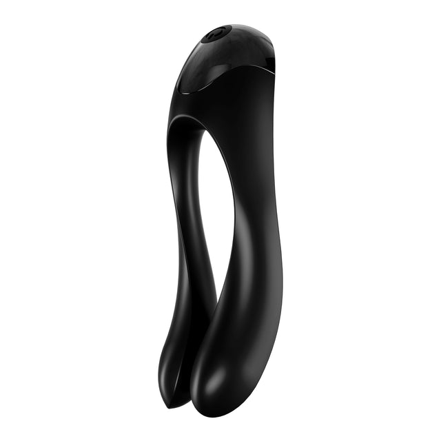 Satisfyer Candy Cane Finger Vibrator — Black, Dual-Motor - J2018-121-1