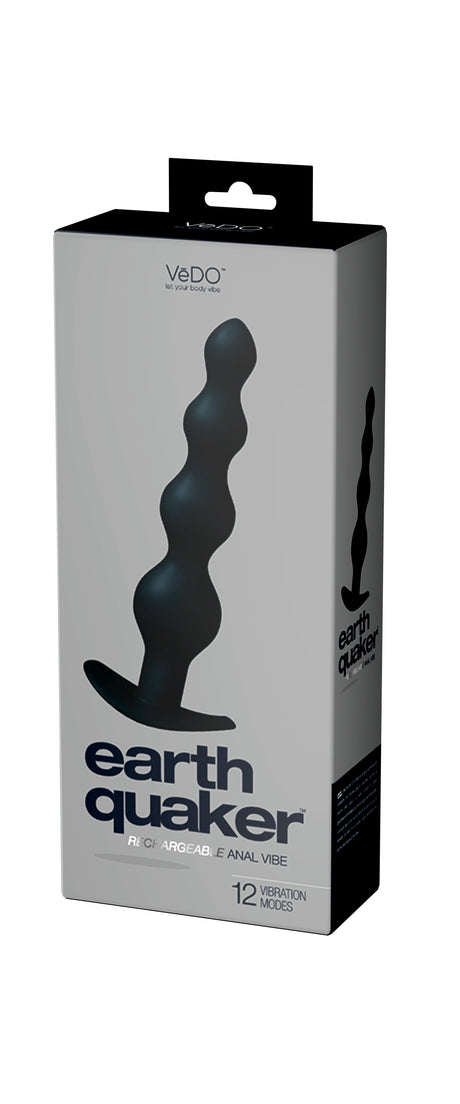 VeDO Earth Quaker Rechargeable Anal Vibe — Just Black - VI-P0808