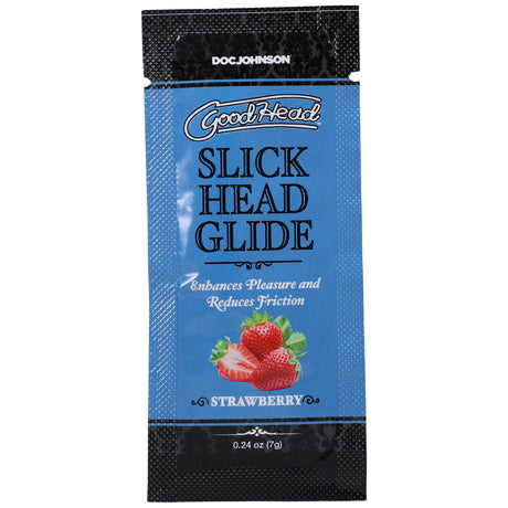 Doc Johnson GoodHead Strawberry Slick Head Single-Use 0.24 oz - DJ1387-14-BU