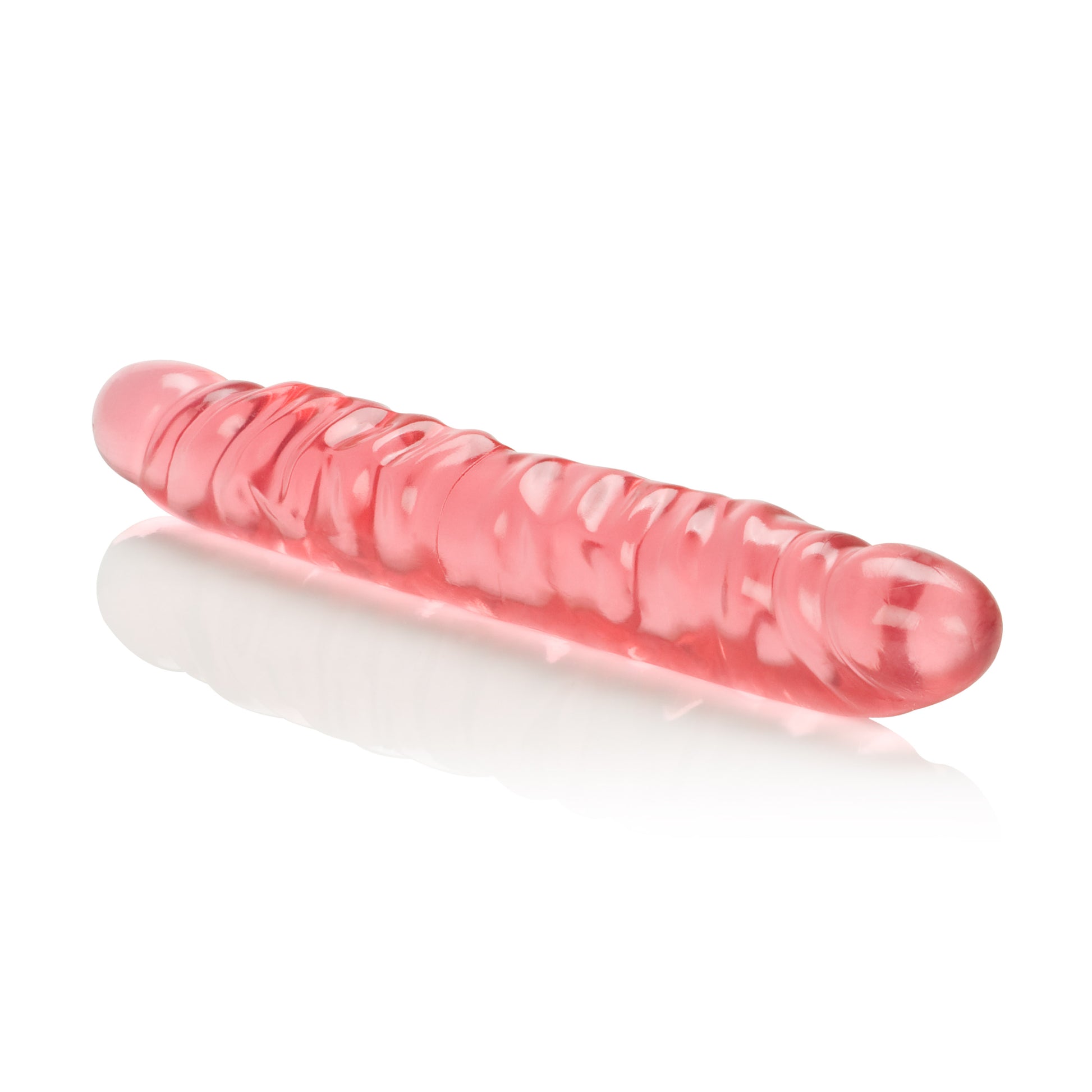 Translucence 12 Inches Veined Double Dong - Pink by CalExotics