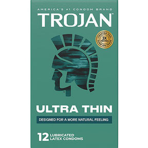 "Trojan Sensitivity Ultra Thin Lubricated Condoms - 12 Pack TJ92642"