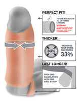 Fantasy X-Tensions Real Feel Enhancer XL - Flesh by Pipedream