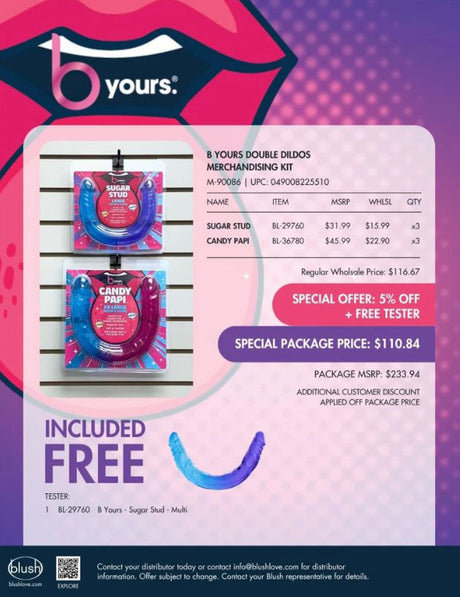 Blush B Yours Double Dildos Merchandising Kit - M-90086