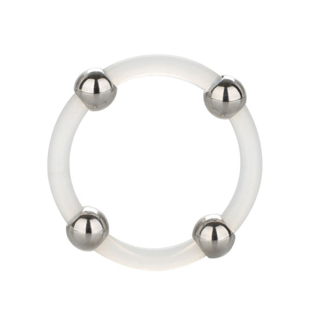 CalExotics Steel Beaded Silicone Ring — Large (1.5 in / 3.75 cm) - SE1437102