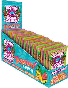 Rock Candy Popping Rock Tropical Summer 36-Pack Display — Mango Tango, Pineapple Express & Watermelon Sugar - RC-PRTS-136