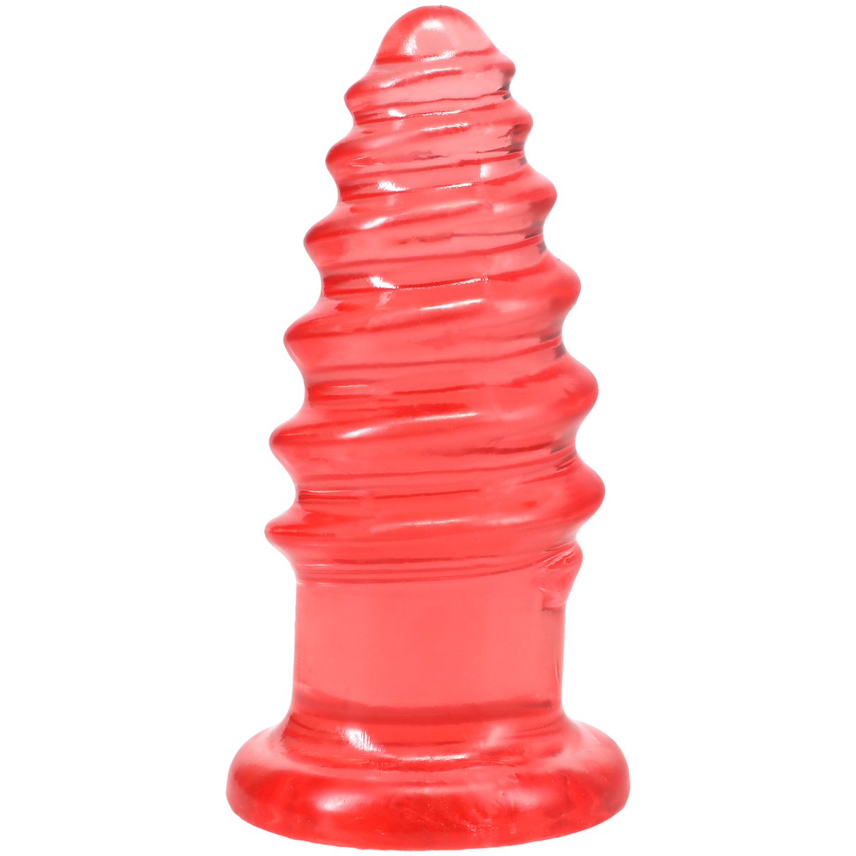Doc Johnson Crystal Jellies Anal Twist — 6 Inch Pink - DJ0289-12-CD