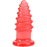 Doc Johnson Crystal Jellies Anal Twist — 6 Inch Pink - DJ0289-12-CD