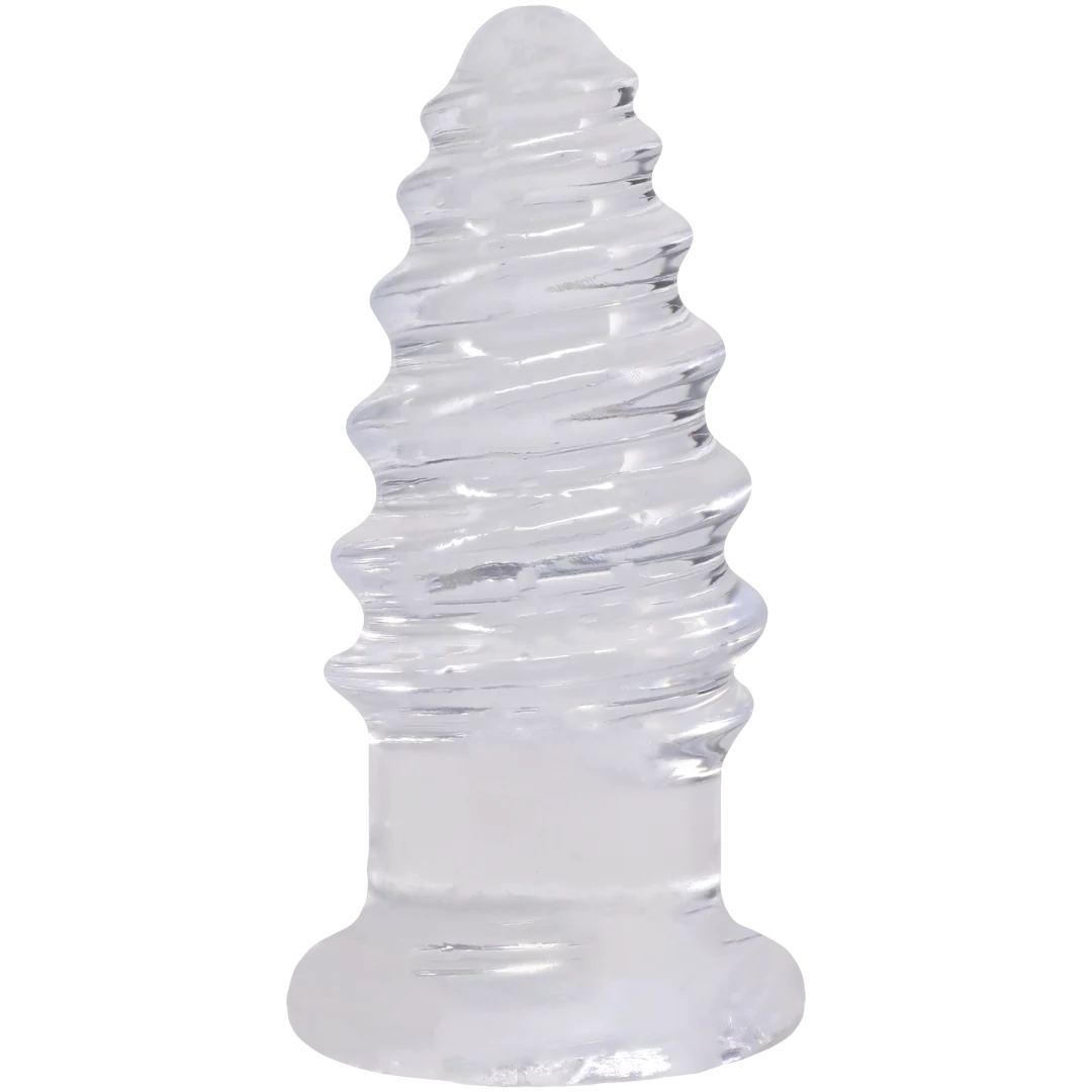 Doc Johnson Crystal Jellies Anal Twist — 5 Inch Clear - DJ0289-07-CD