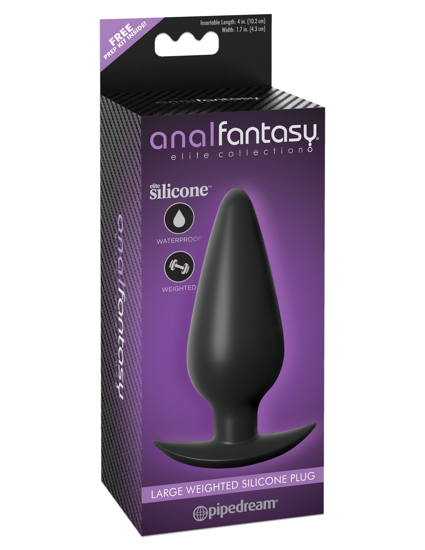 Anal Fantasy Elite Large Weighted Silicone Plug by Pipedream