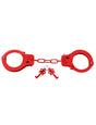 Pipedream Fetish Fantasy Metal Handcuffs — Red - PD3801-15