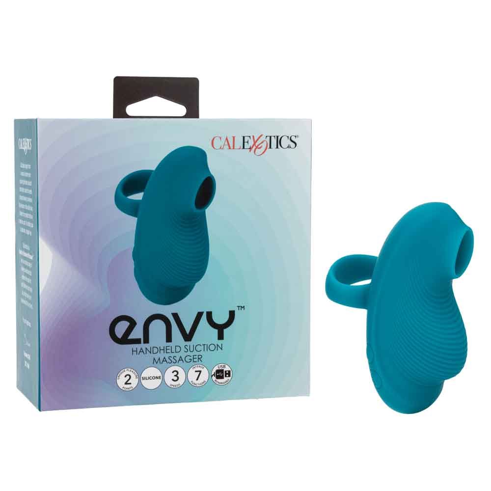 CalExotics Envy Handheld Suction Massager - Blue