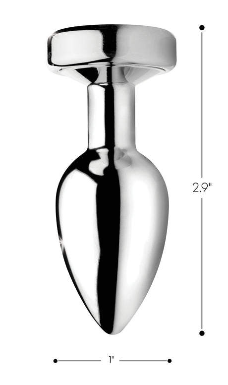 XR Brands Light Up Small Anal Plug — 3 LED Patterns, Nickel-Free - BTYS-AG173-SMALL