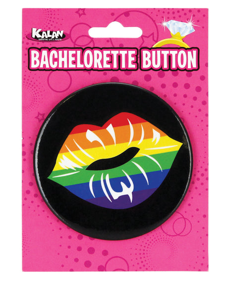 3" Button - Rainbow Lips by Kalan