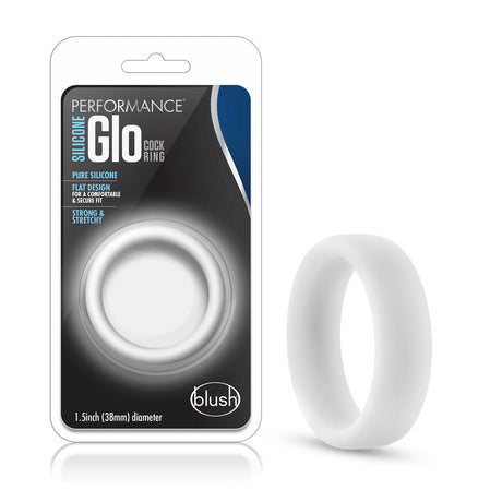 Blush Performance Silicone Glo Cock Ring — White Glow - BL-91166