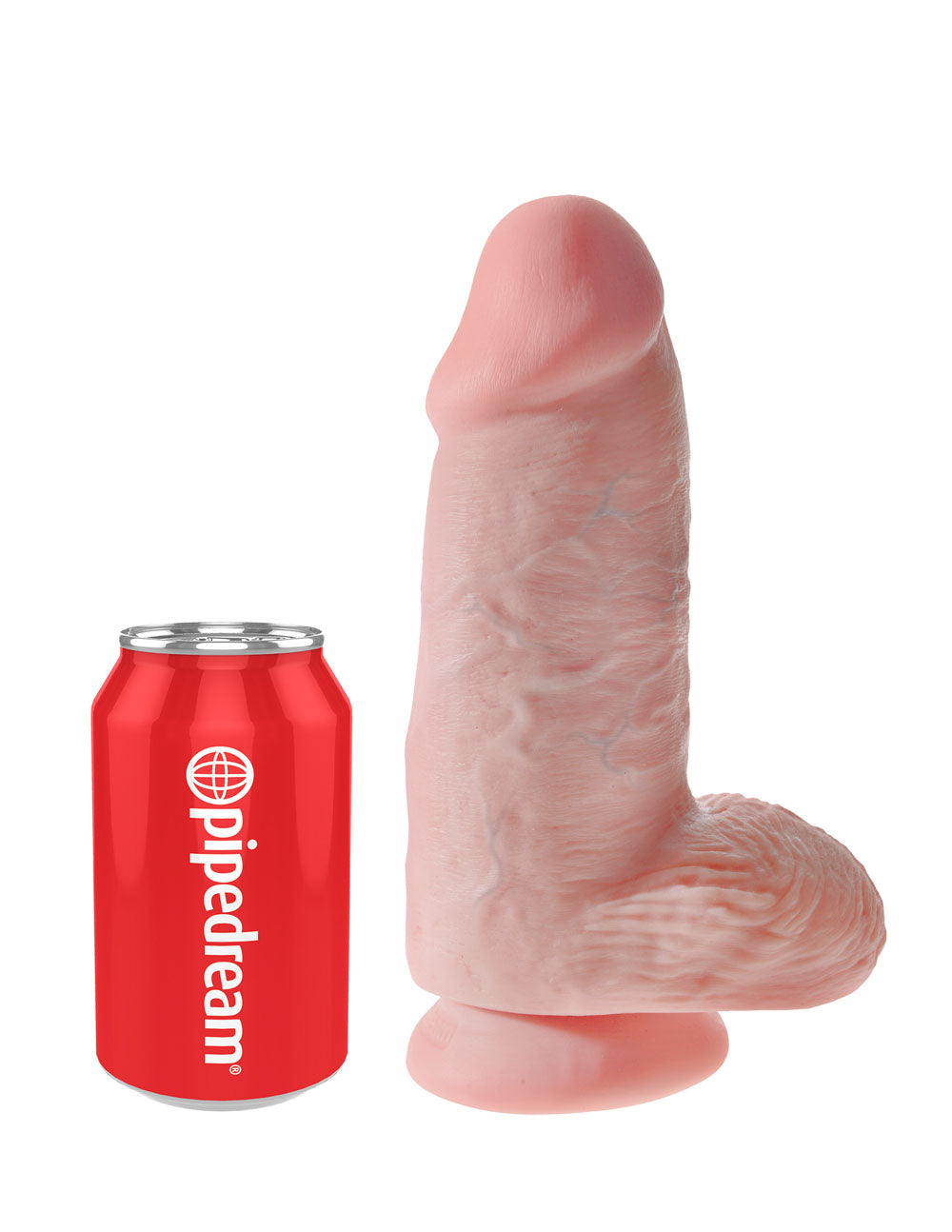Pipedream King Cock Chubby Dildo — Light, 6.75" Insertable - PD5532-21