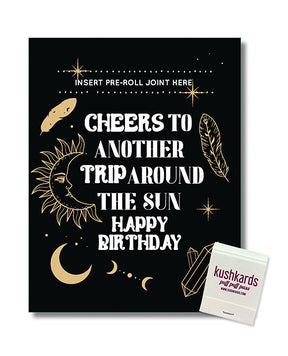 Cheers to Another Trip Around the World Greeting Card w/Matchbook by Kush Kards