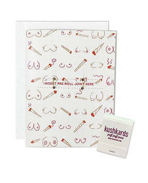 Doobies Boobies Greeting Card w/Matchbook by Kush Kards