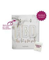 HBD Birthday Greeting Card w/Matchbook by Kush Kards