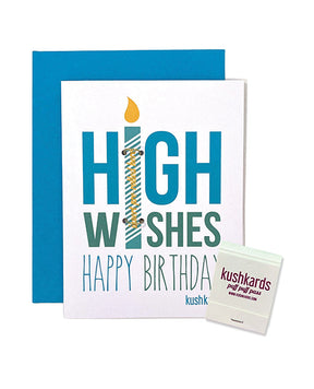 High Wishes Greeting Card w/Matchbook by Kush Kards