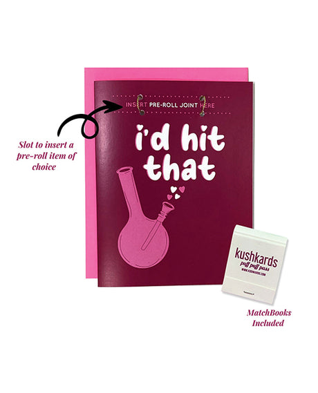 Kush Kards I'd Hit That Greeting Card with Matchbook, Purple 4.25×5.5