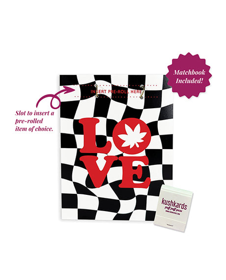 Kush Kards Love Retro Greeting Card with Matchbook, 4.25 x 5.5 in