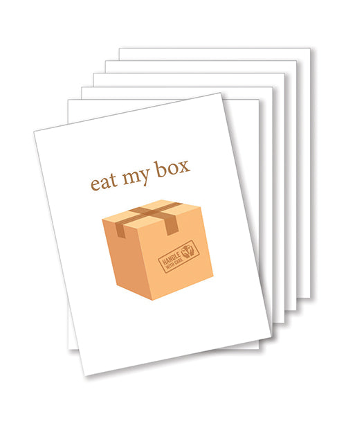 Eat My Box Naughty Greeting Card - Pack Of 6 by Kush Kards
