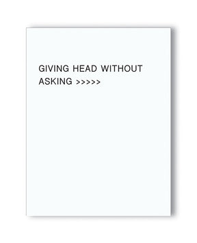 Giving Head Is Greater Than Naughty Greeting Card by Kush Kards