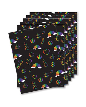 Rainbow Penis Naughty Greeting Card - Pack Of 6 by Kush Kards