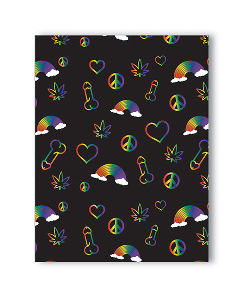 Rainbow Penis Naughty Greeting Card by Kush Kards