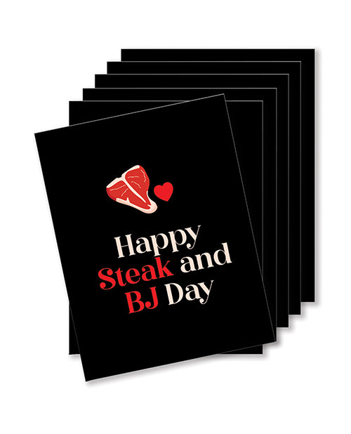 Happy Steak And BJ Day Naughty Greeting Card - Pack Of 6 by Kush Kards