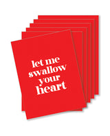 Kush Kards Swallow Your Heart Naughty A2 Greeting Card (4.25 x 5.5 in)