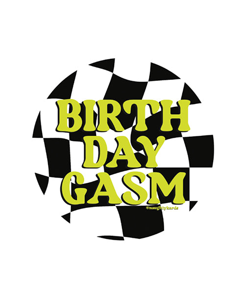 Birthday-Gasm Naughty Sticker - Pack of 3 by Kush Kards